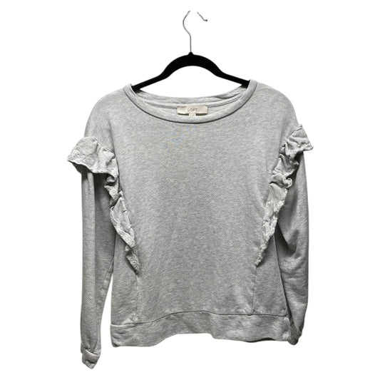 Top Long Sleeve By Loft In Grey, Size: S