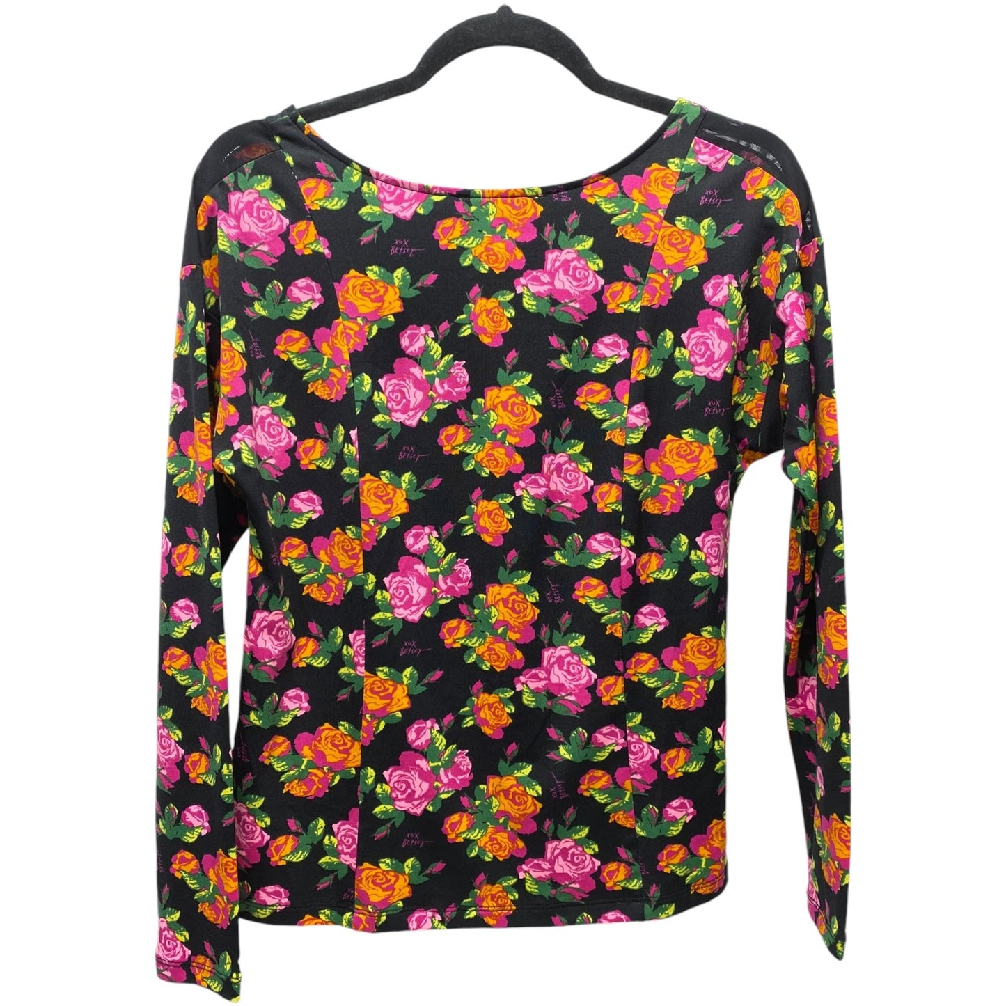 Top Long Sleeve By Betsey Johnson In Floral Print, Size: S