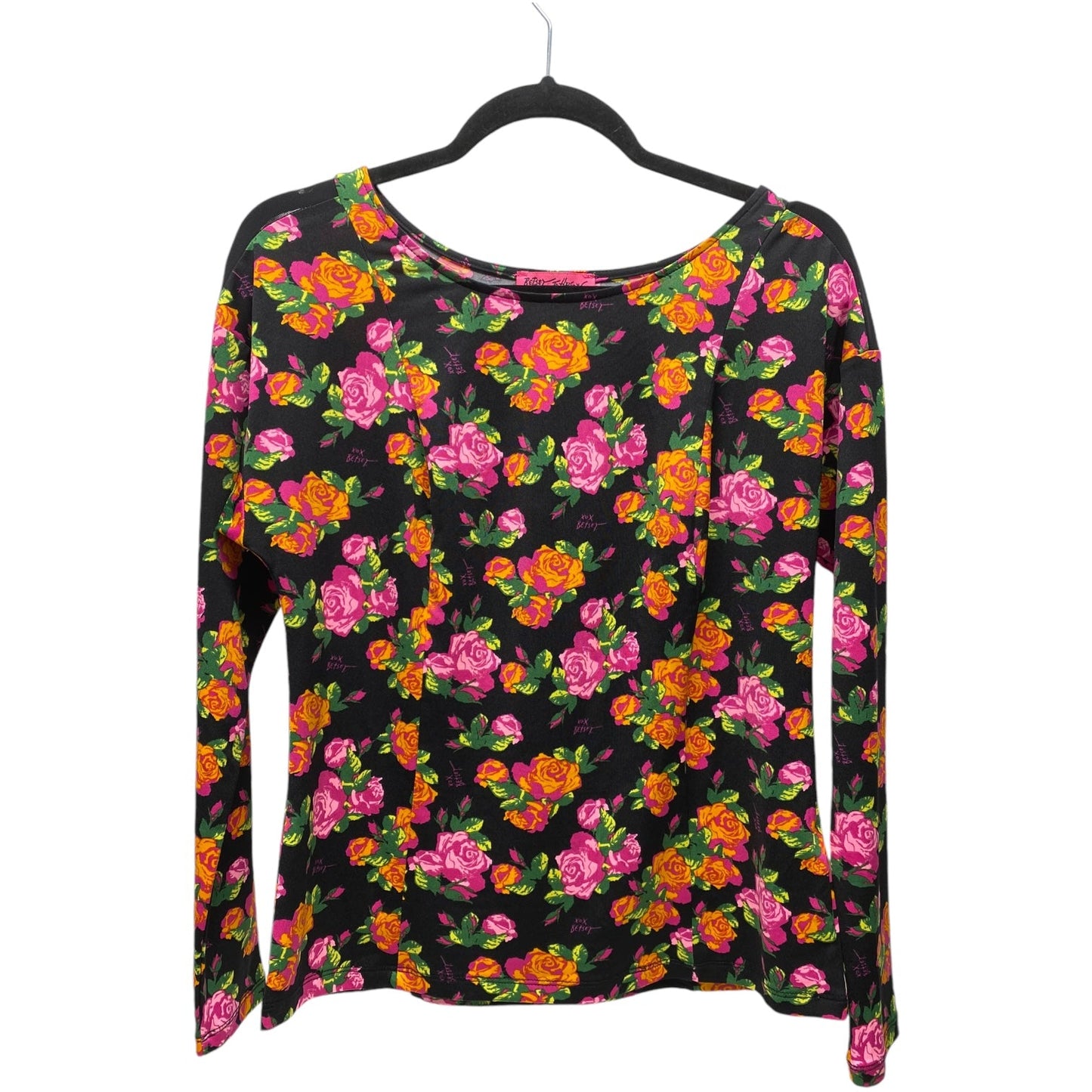 Top Long Sleeve By Betsey Johnson In Floral Print, Size: S