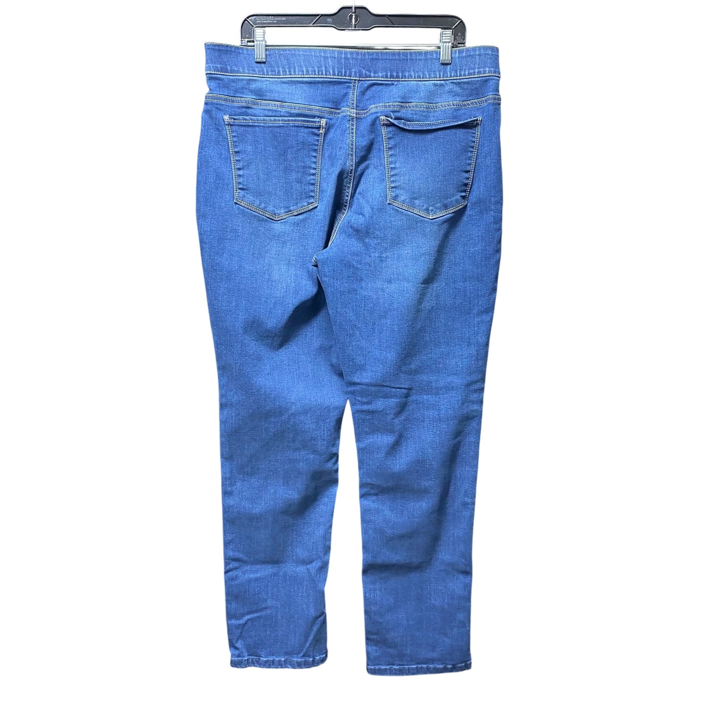 Jeans Straight By Croft And Barrow In Blue Denim, Size: 16