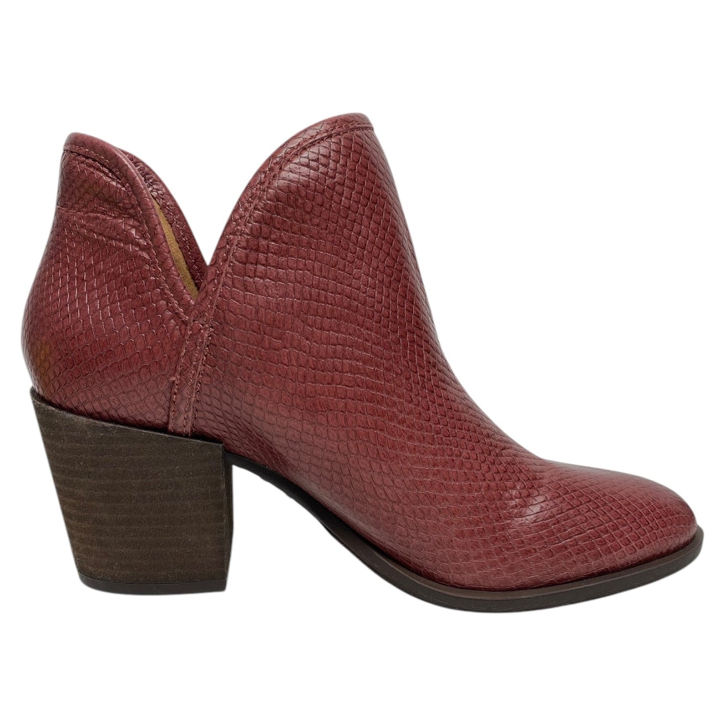 Boots Ankle Heels By Lucky Brand In Red, Size: 8.5