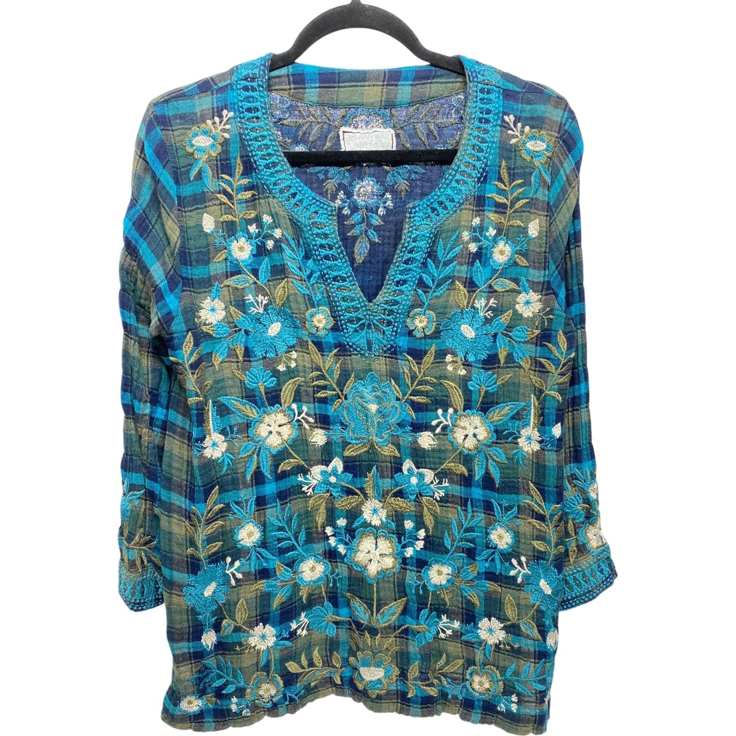 Top Long Sleeve By Johnny Was In Floral Print, Size: Xs