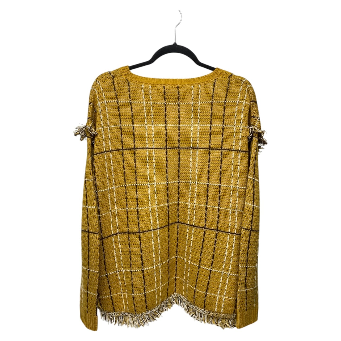 Sweater By Cato In Brown & Yellow, Size: L