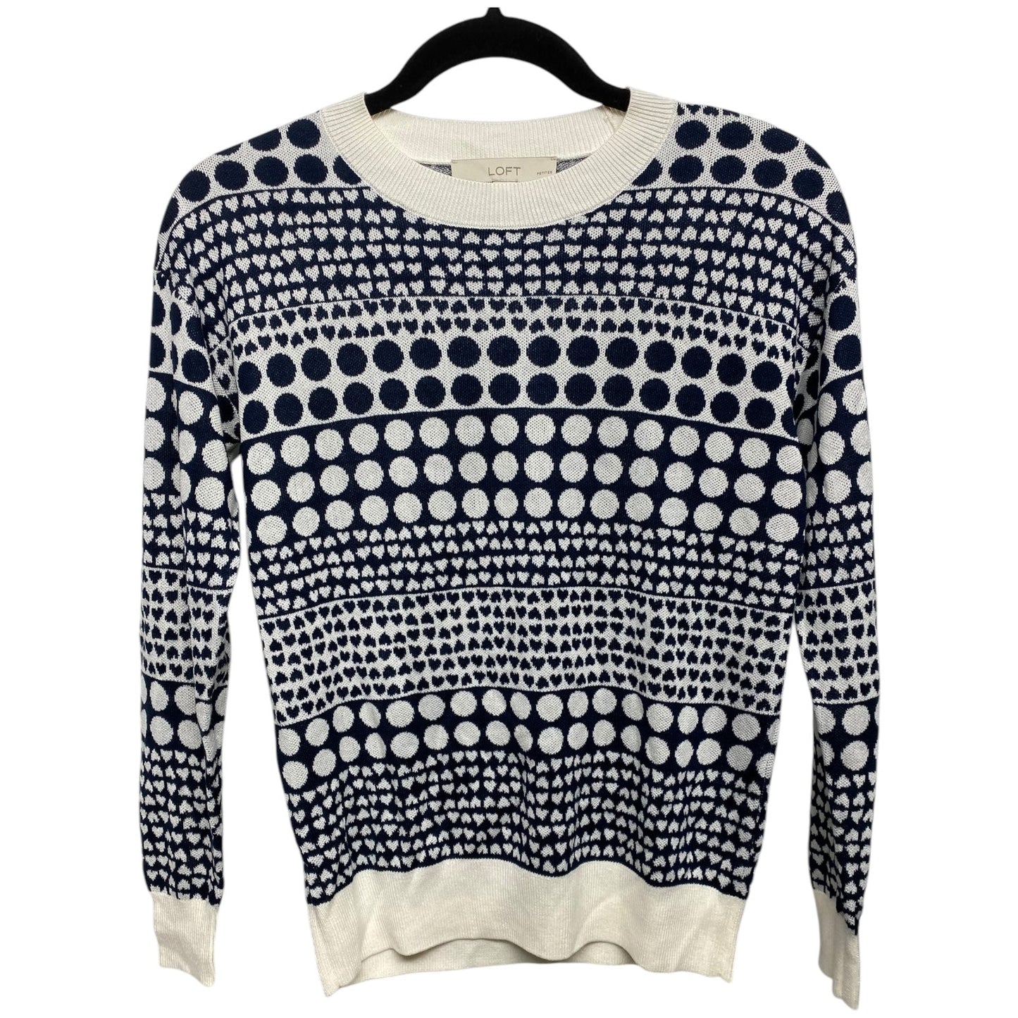 Sweater By Loft In Blue & White, Size: Xs