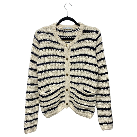 Cardigan By Zara In Striped Pattern, Size: L