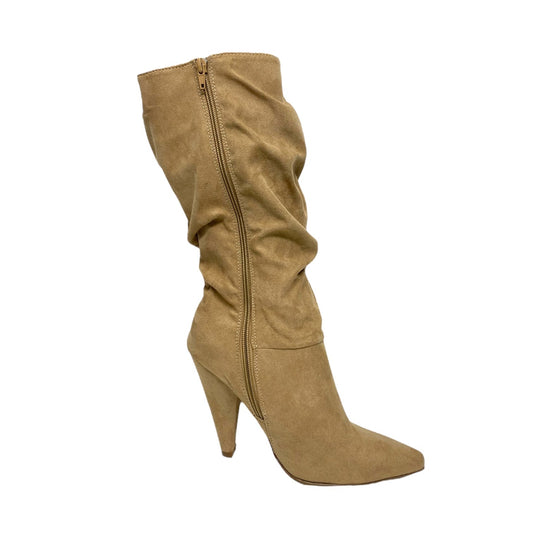 Boots Mid-calf Heels By New York And Co In Tan, Size: 9