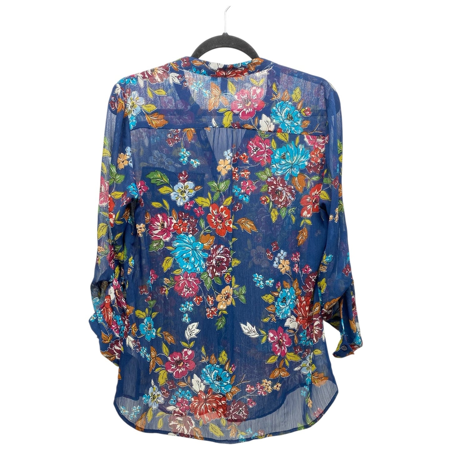 Blouse Long Sleeve By Kut In Floral Print, Size: M