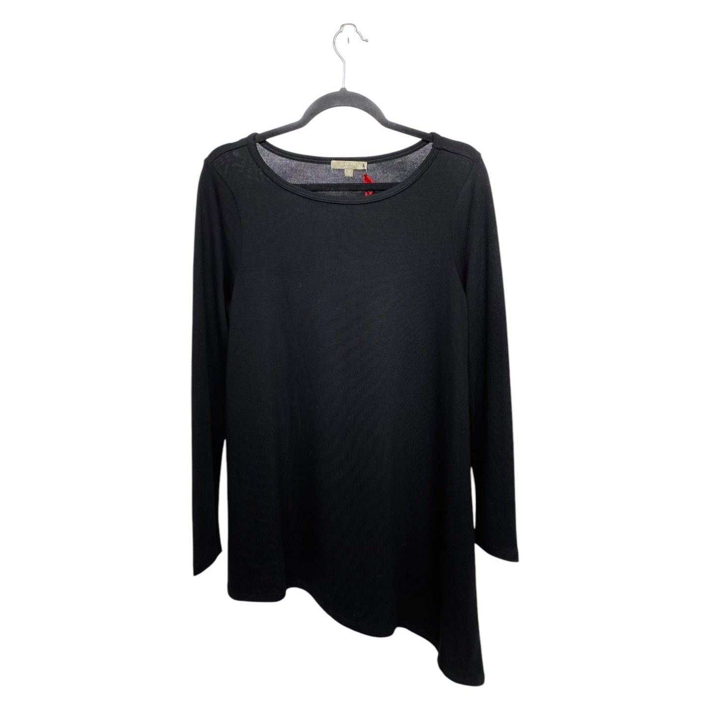 Top Long Sleeve By Joan Vass In Black, Size: M