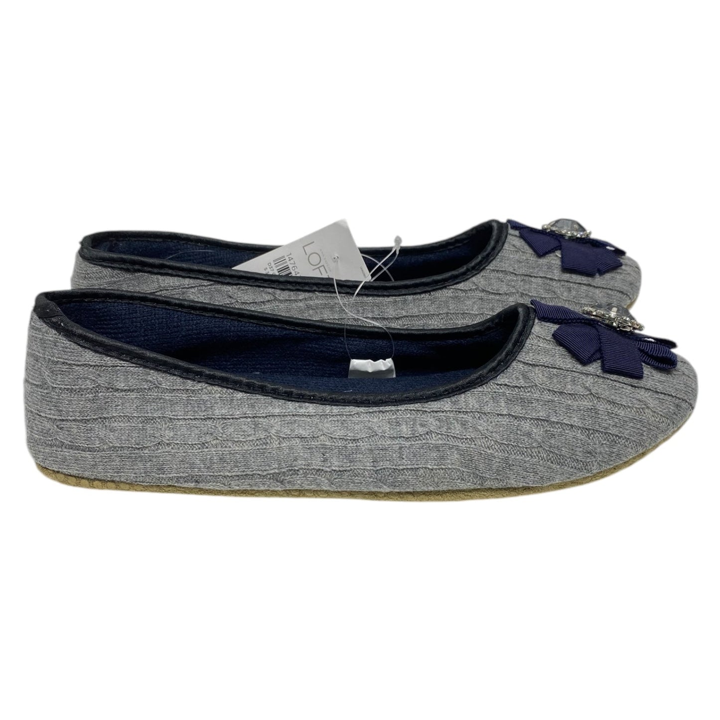 Shoes Flats By Loft In Blue & Grey, Size: 9