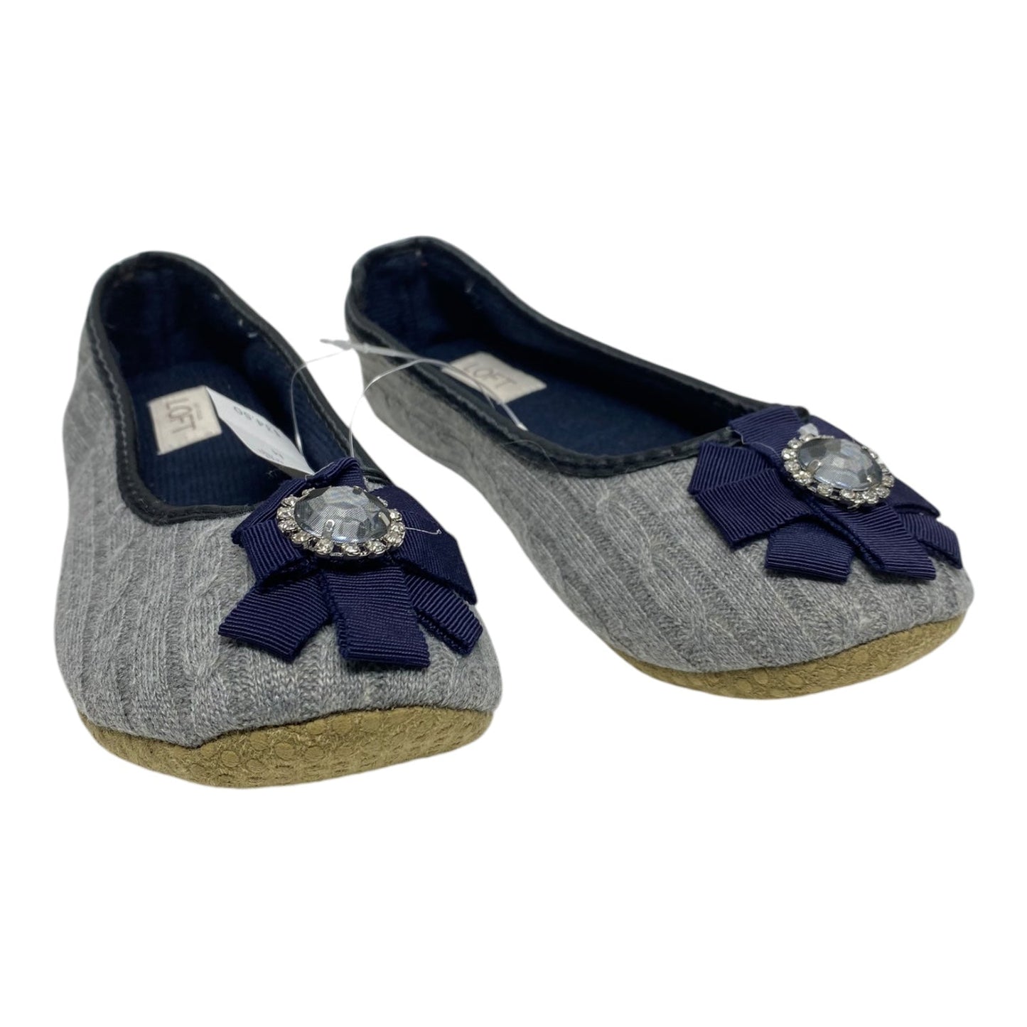 Shoes Flats By Loft In Blue & Grey, Size: 7