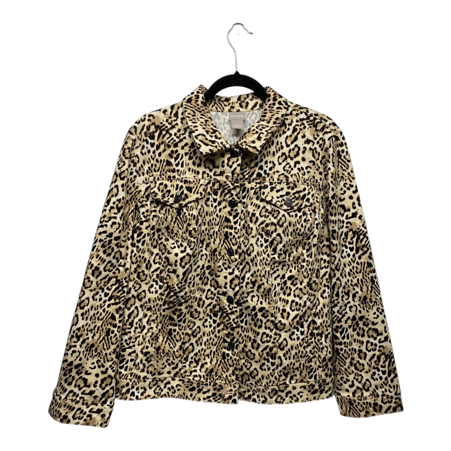 Cardigan By Chicos In Animal Print, Size: Xxl