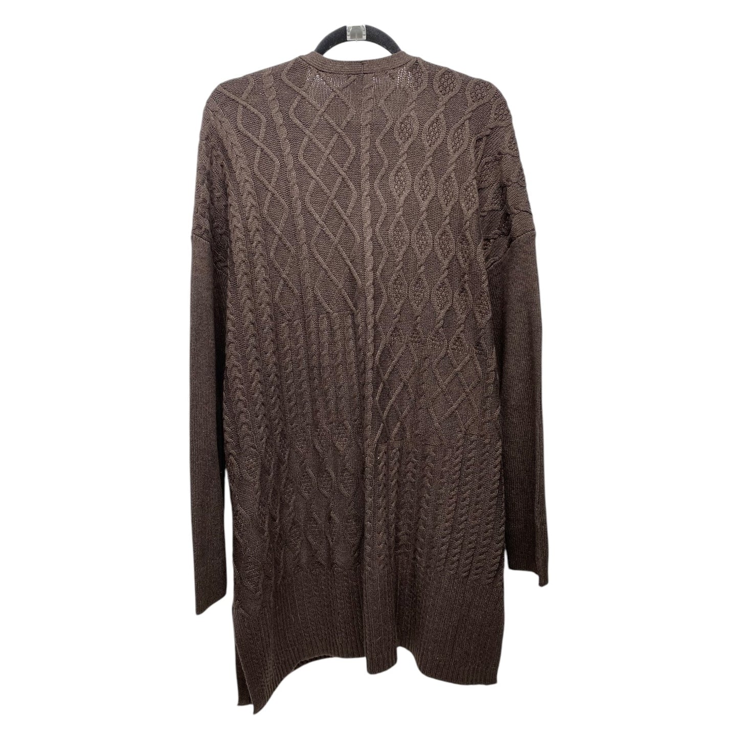 Sweater Cardigan By Chicos In Brown, Size: Xxl