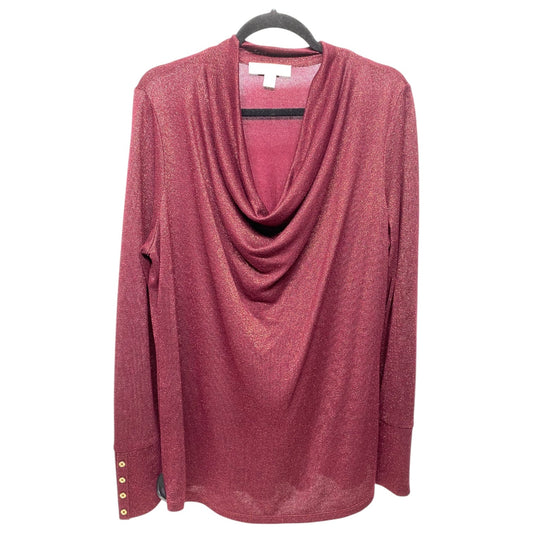 Sweater Designer By Michael Kors In Maroon, Size: Xl