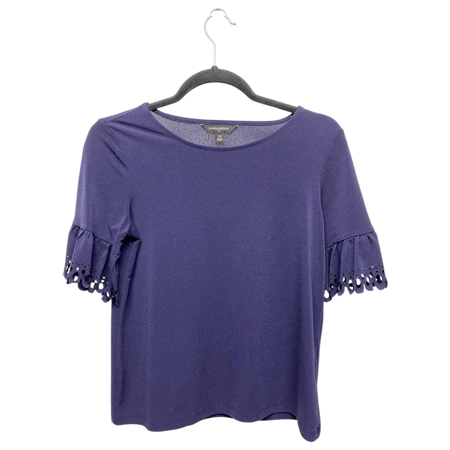 Top Short Sleeve By Banana Republic In Purple, Size: Xs