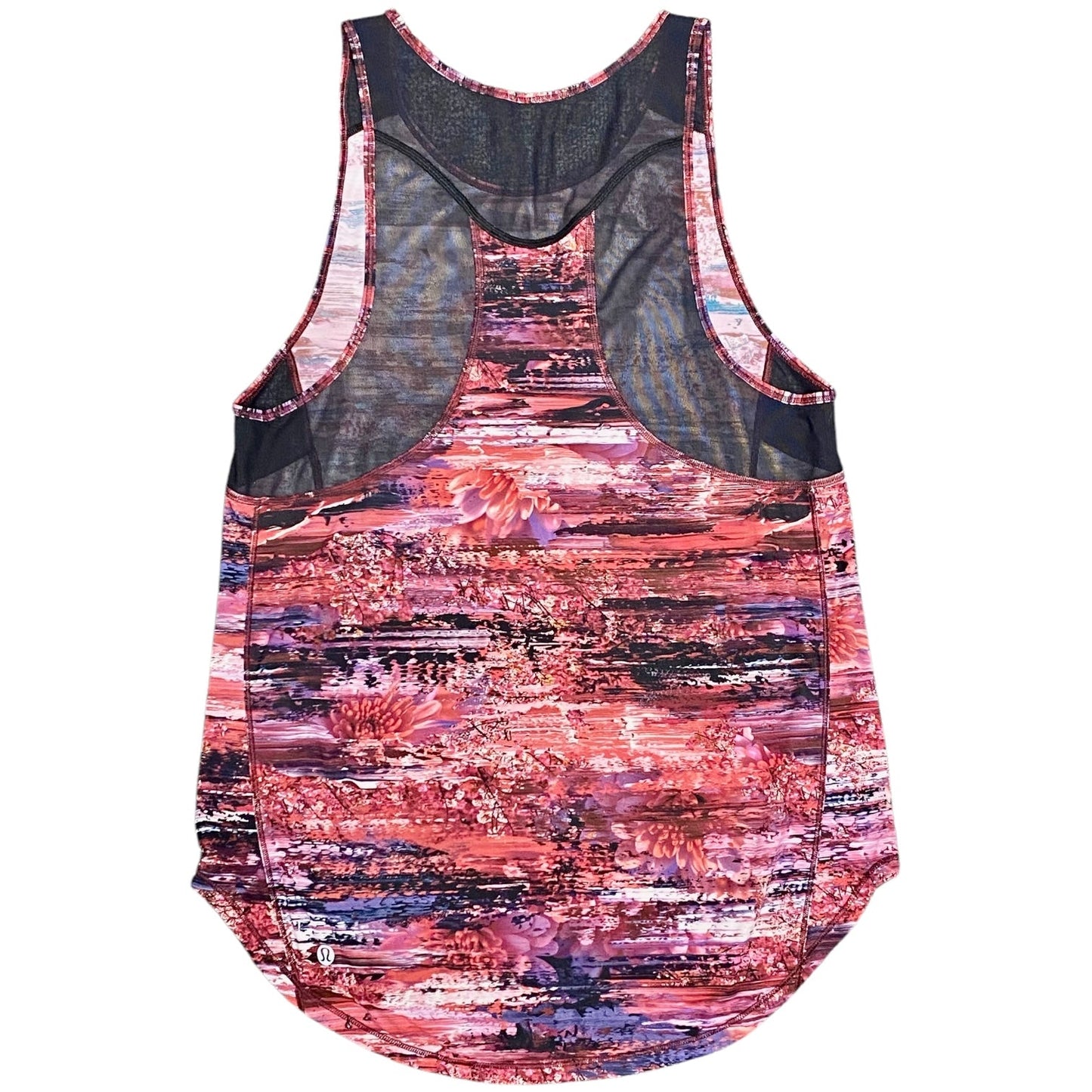 Athletic Tank Top By Lululemon In Black & Red, Size: M