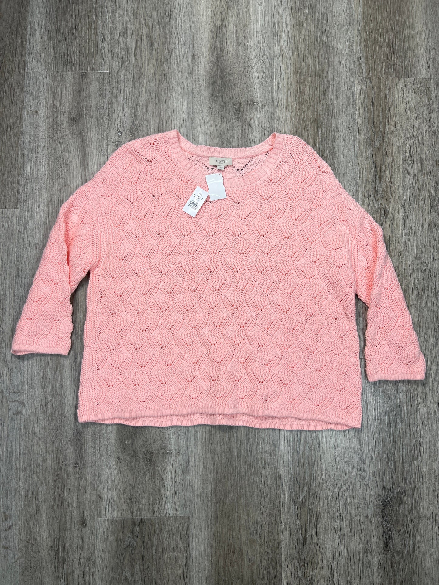 Sweater By Loft In Pink, Size: L