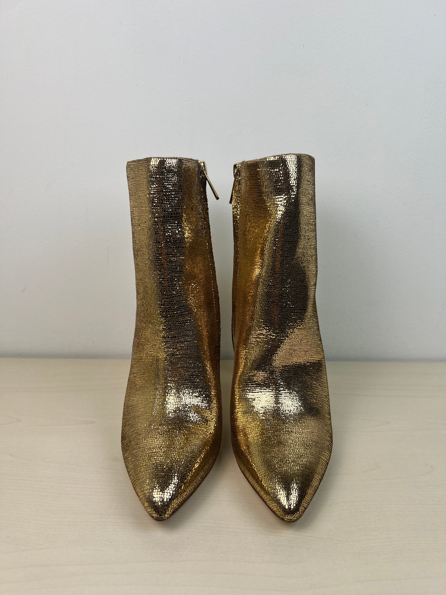 Boots Ankle Heels By Sam Edelman In Gold, Size: 7.5