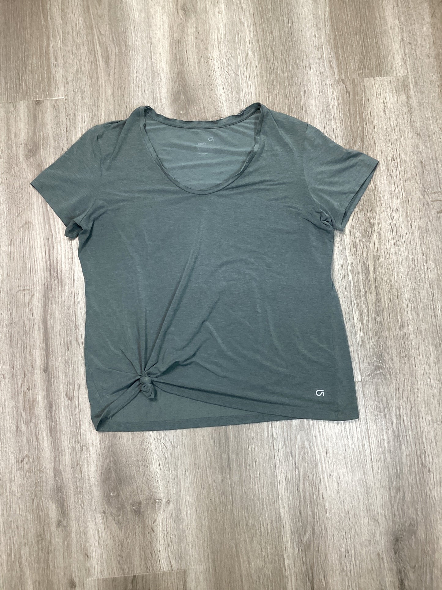 Athletic Top Short Sleeve By Gapfit In Green, Size: L