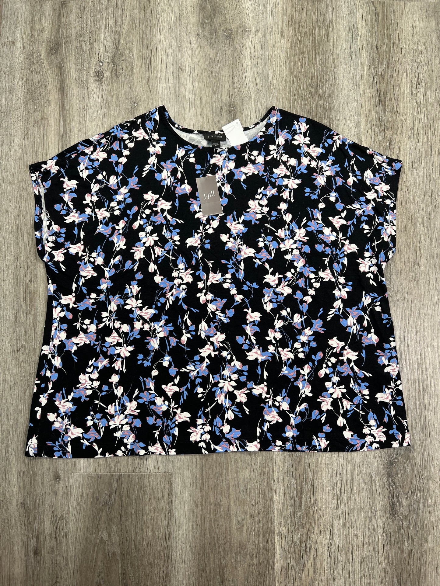 Top Short Sleeve By J. Jill In Floral Print, Size: Xl