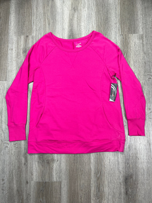 Athletic Sweatshirt Crewneck By Exertek In Pink, Size: L