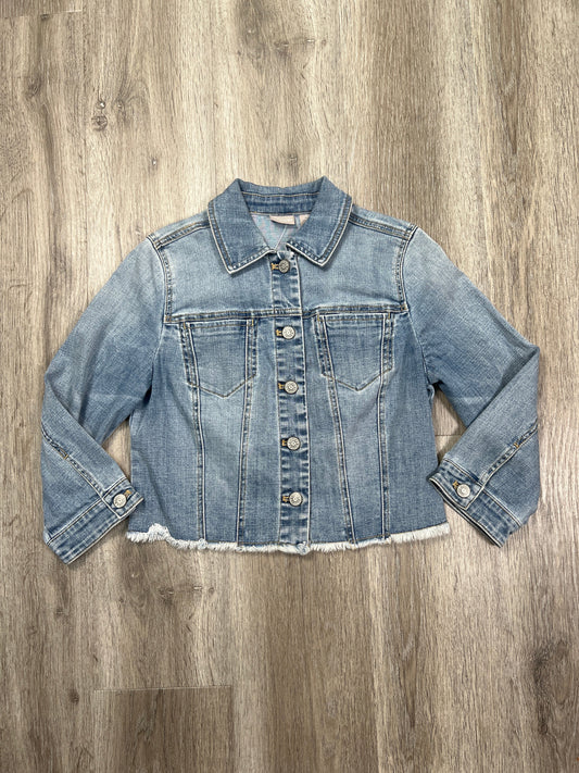 Jacket Denim By Chicos In Blue Denim, Size: Xs