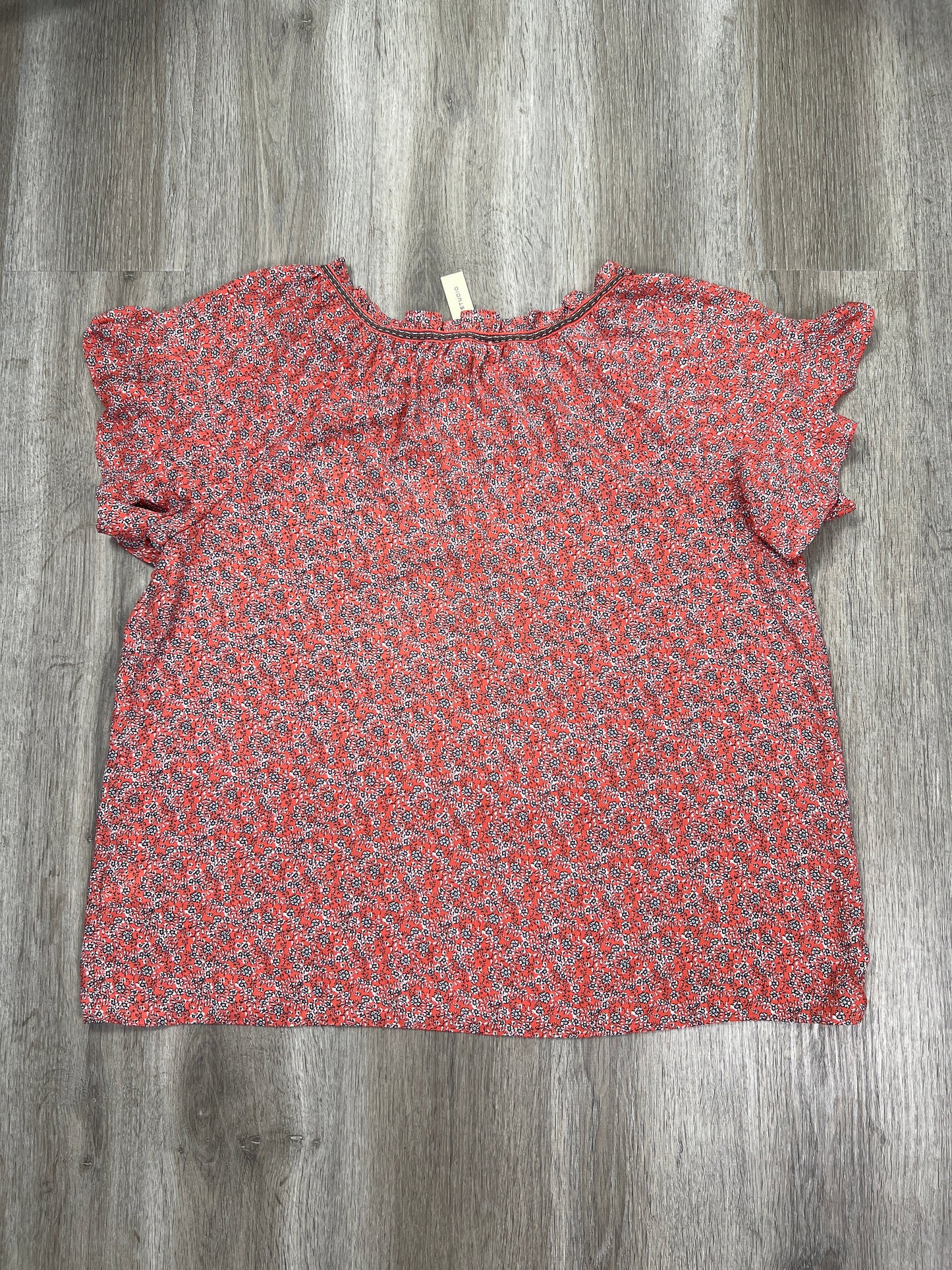 Blouse Short Sleeve By Max Studio In Animal Print, Size: 1x