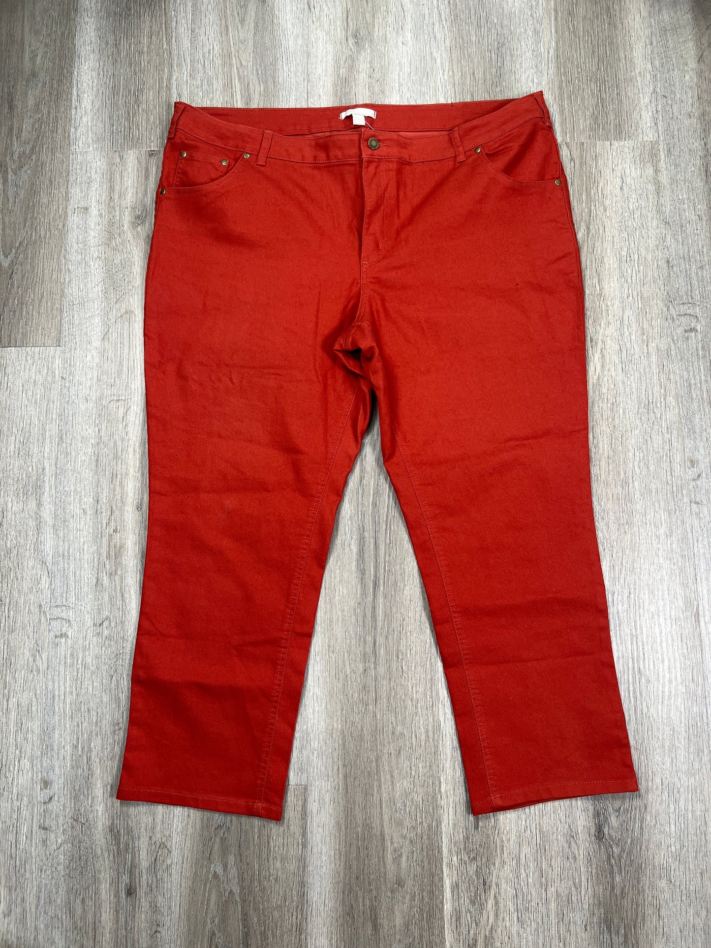 Jeans Wide Leg By Woman Within In Red, Size: 22w