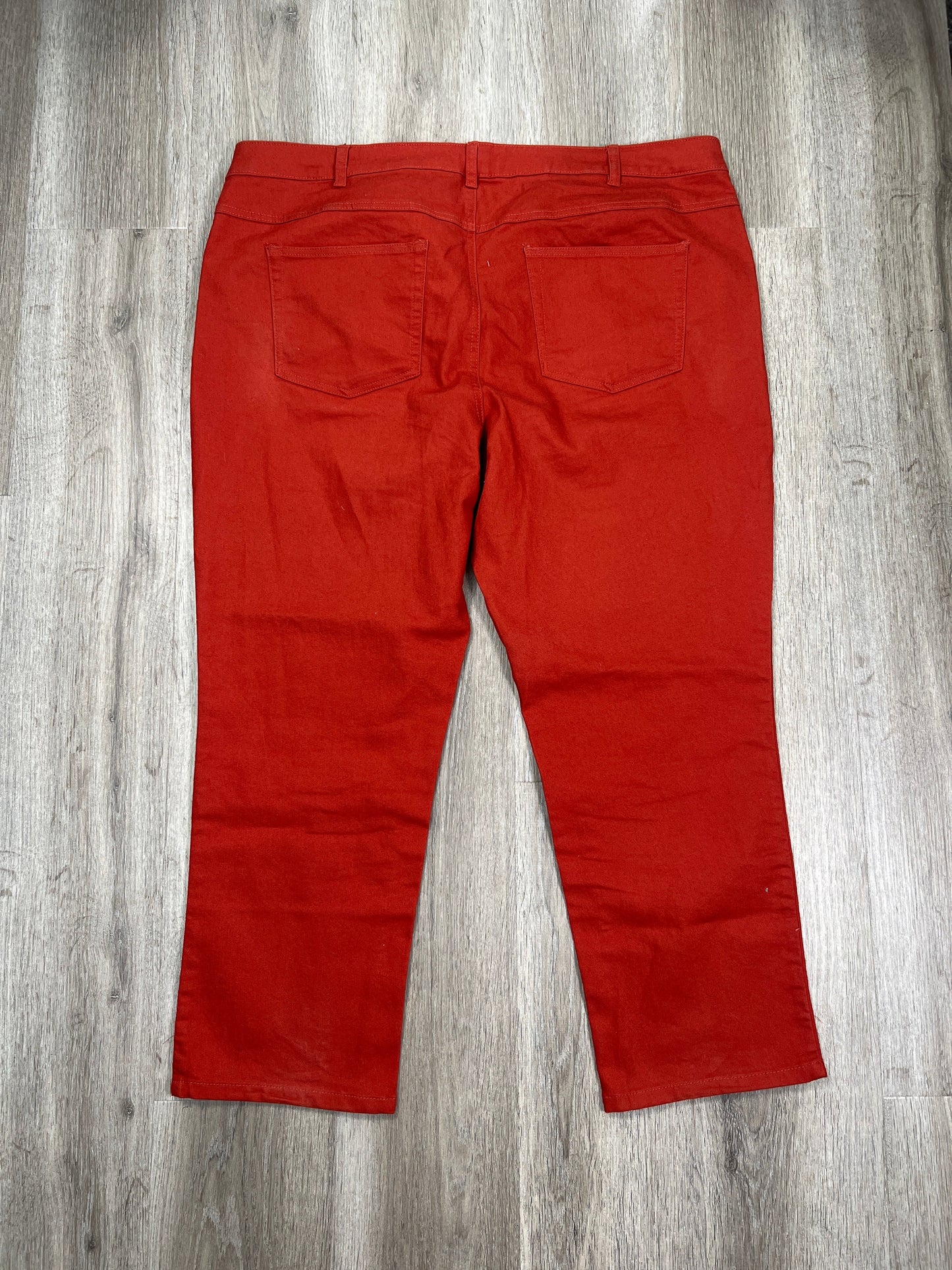 Jeans Wide Leg By Woman Within In Red, Size: 22w