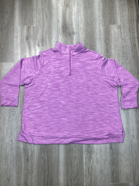 Sweatshirt Collar By Croft And Barrow In Purple, Size: 3x