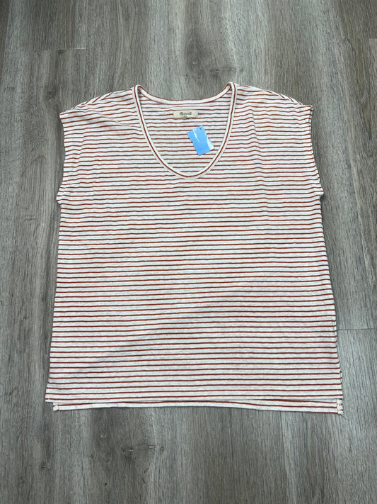 Top Short Sleeve Basic By Madewell In Striped Pattern, Size: S