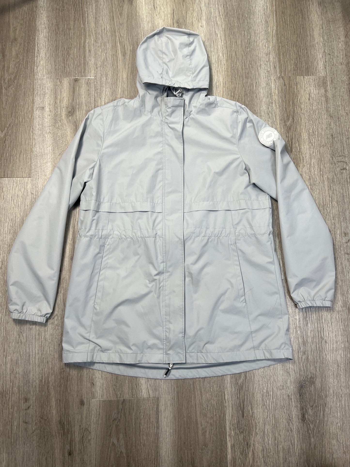 Jacket Windbreaker By New Balance In Grey, Size: Xl