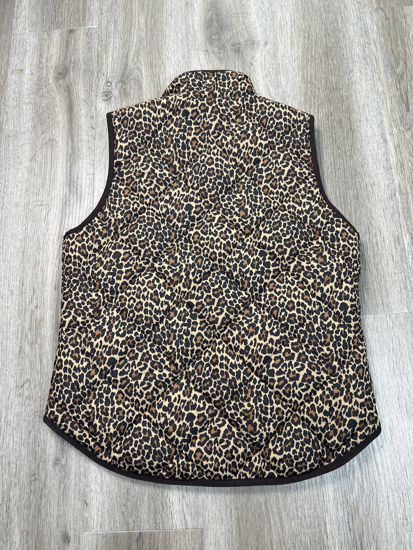 Vest Puffer & Quilted By J. Crew In Leopard Print, Size: S