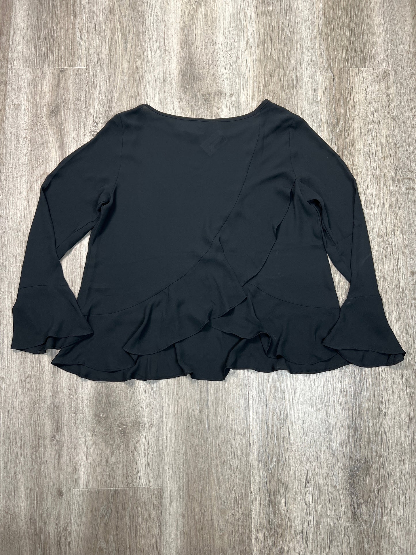 Blouse Long Sleeve By Loft In Black, Size: S