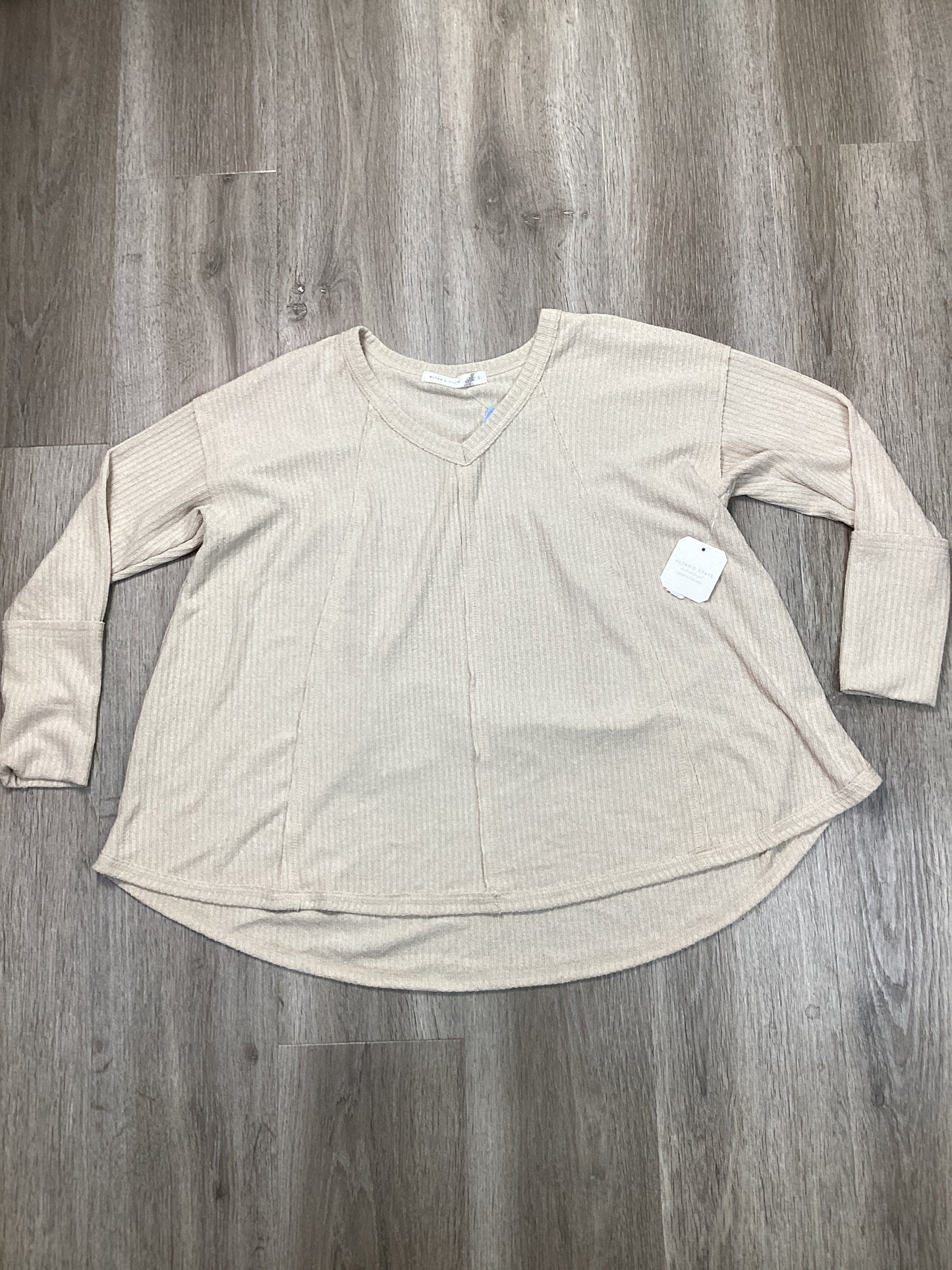 Top Long Sleeve By Altard State In Tan, Size: S