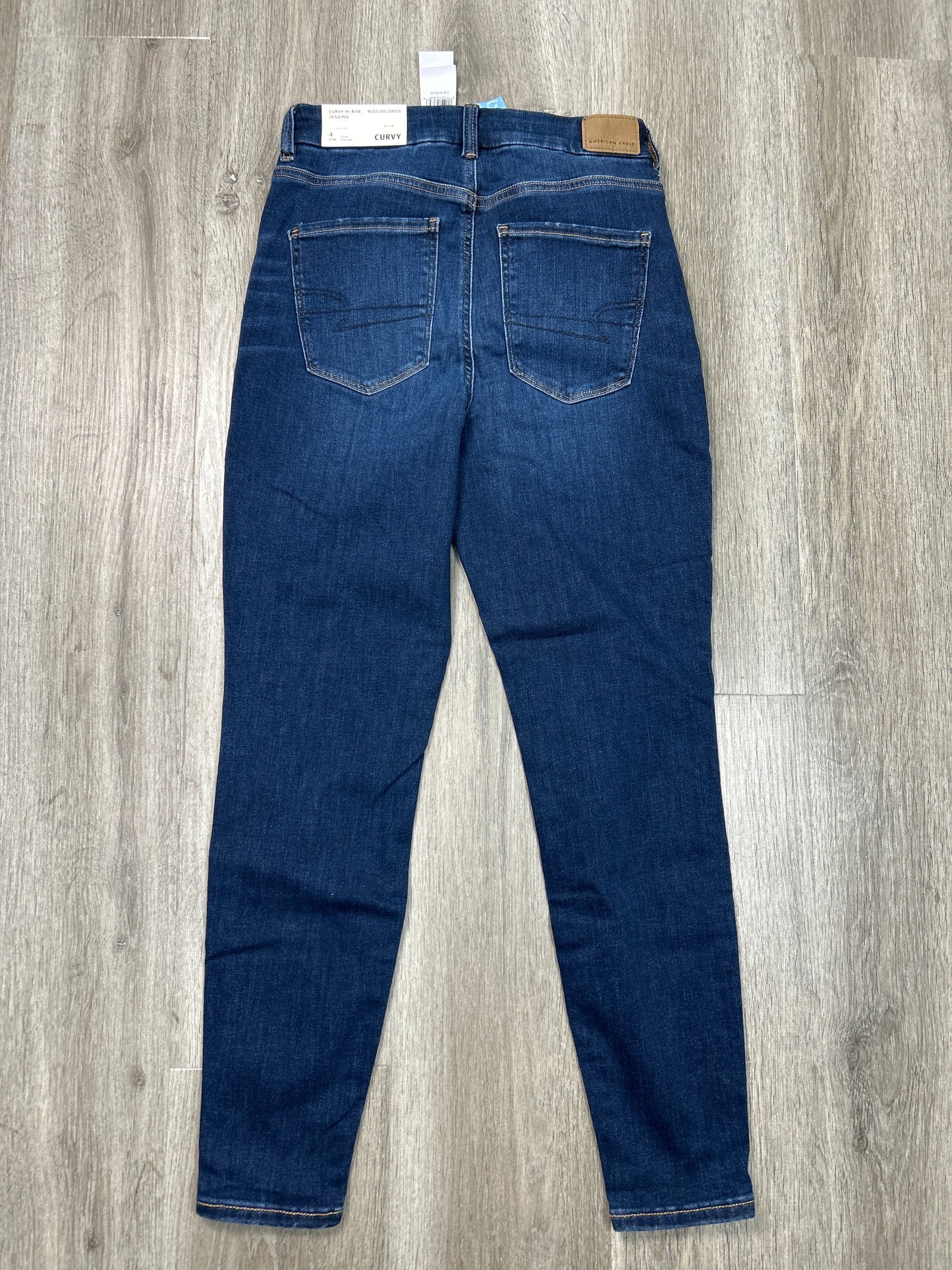 Jeans Skinny By American Eagle In Blue Denim, Size: 4 short