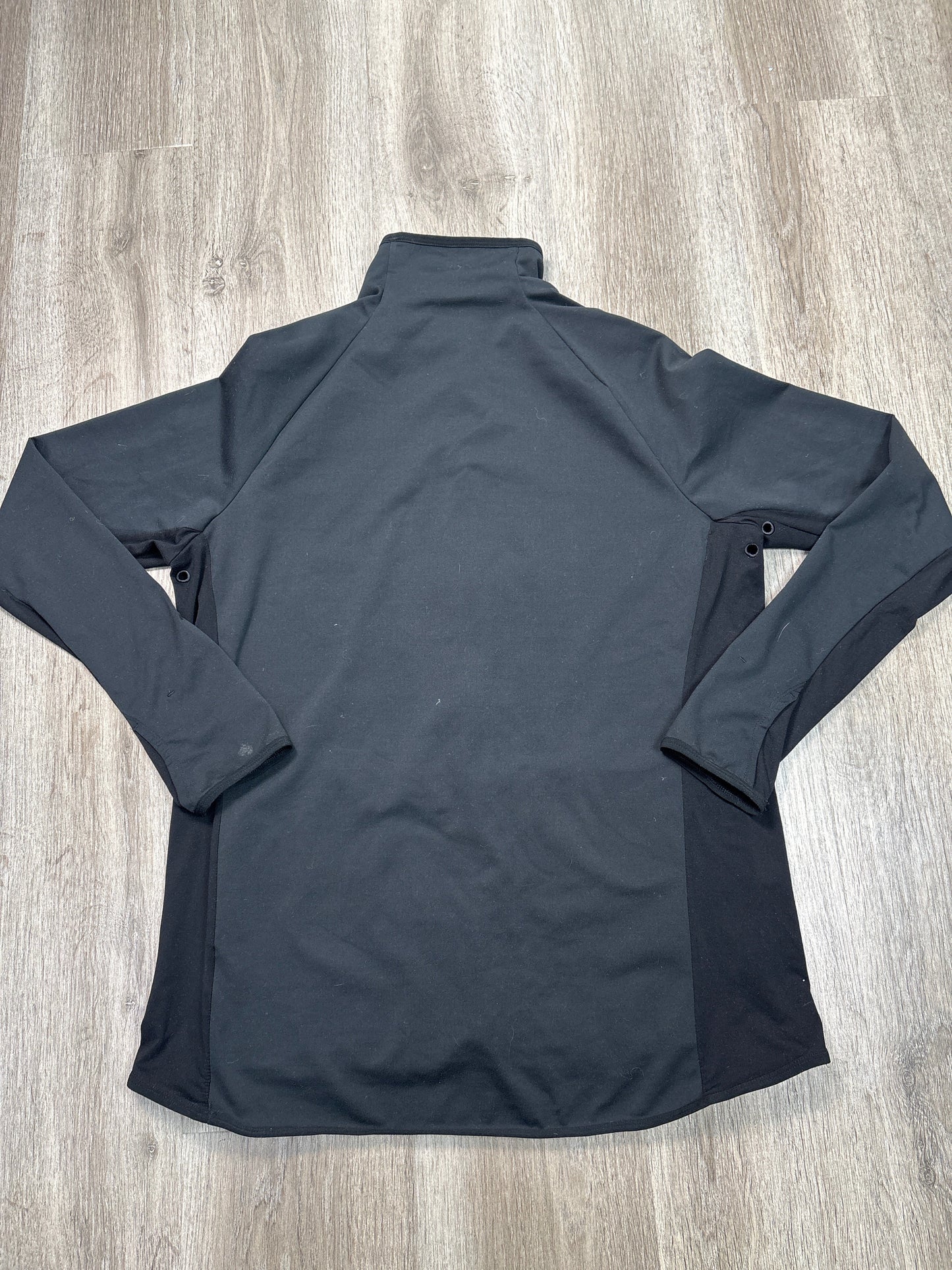 Athletic Top Long Sleeve Collar By Nike Apparel In Black, Size: Xl