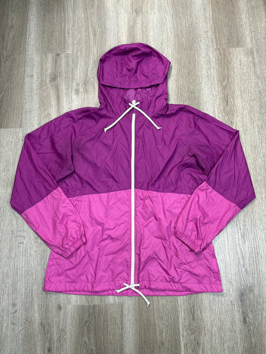 Jacket Windbreaker By Columbia In Purple, Size: L