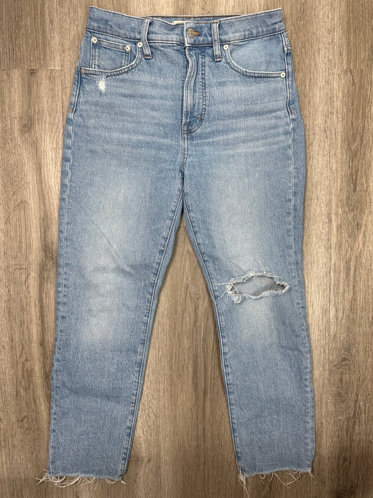 Jeans Straight By Madewell In Blue Denim, Size: 4