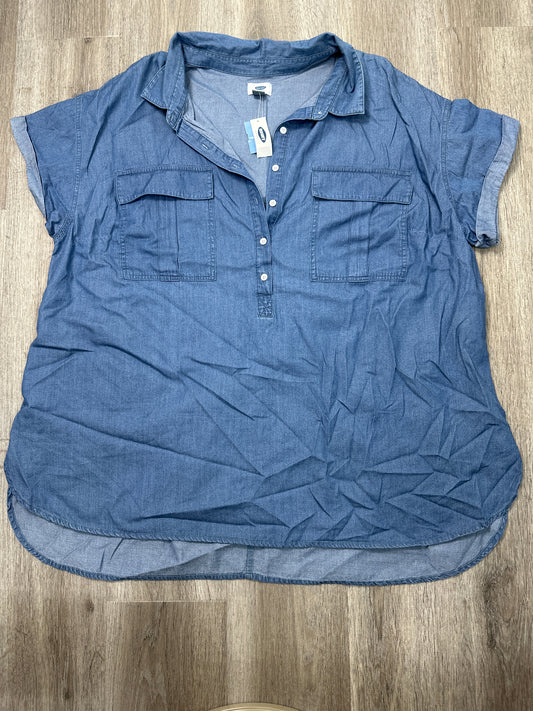 Top Short Sleeve By Old Navy In Blue, Size: 3x