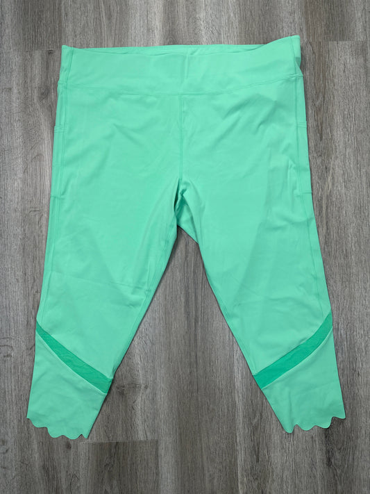 Athletic Leggings By Fila In Green, Size: 4x