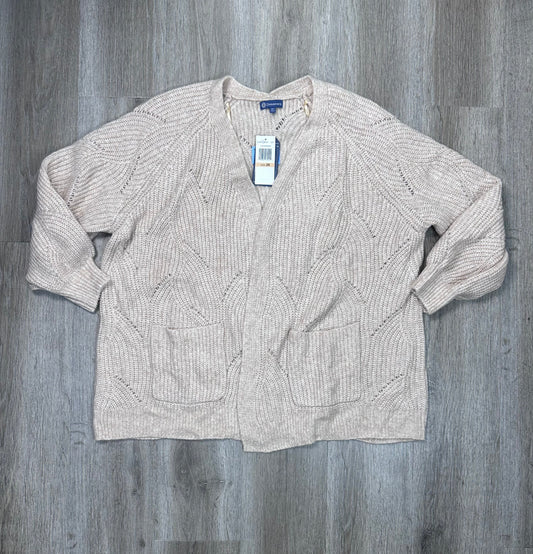 Cardigan By Democracy In Tan, Size: 2x