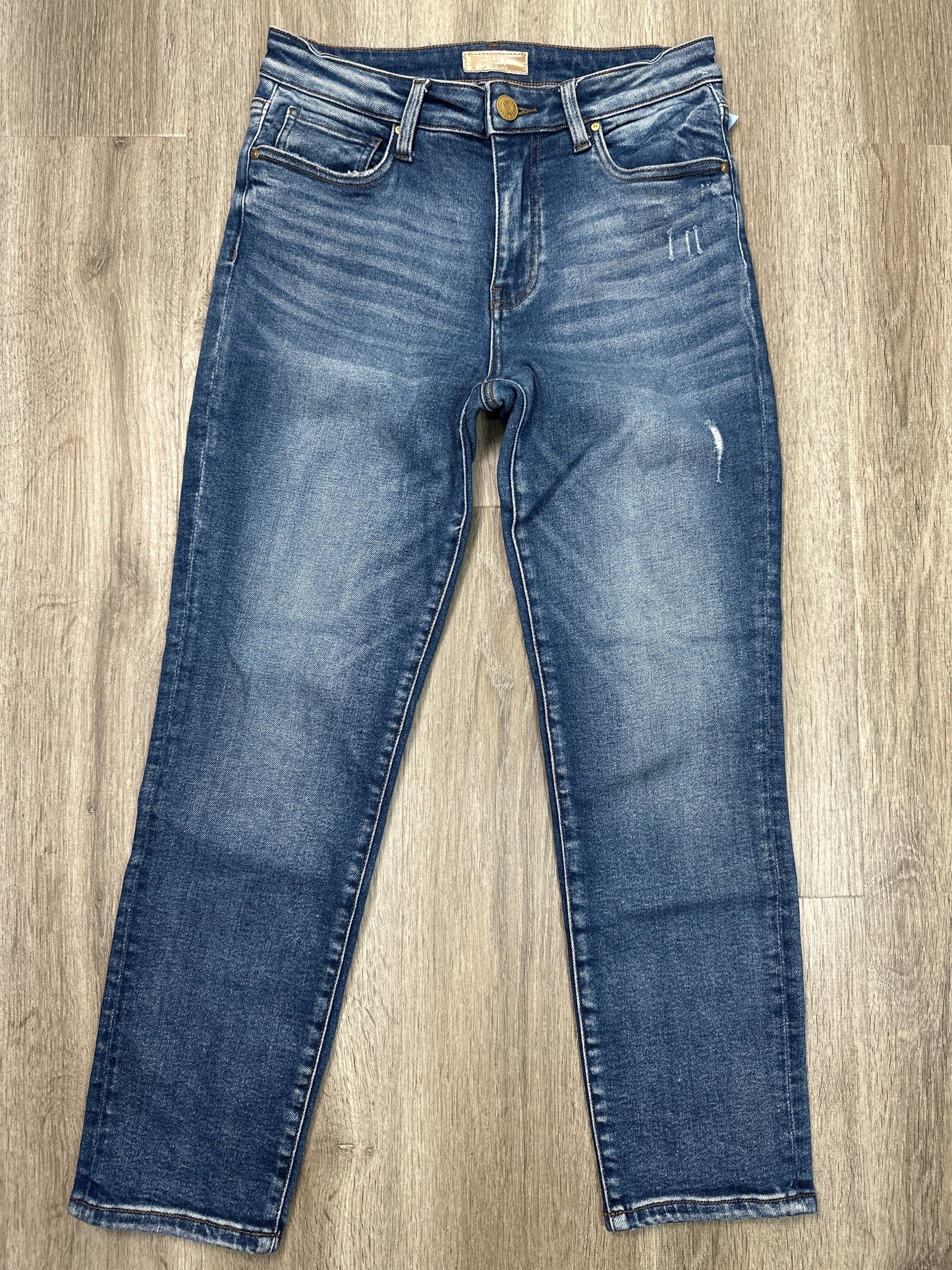 Jeans Straight By Kut In Blue Denim, Size: 4