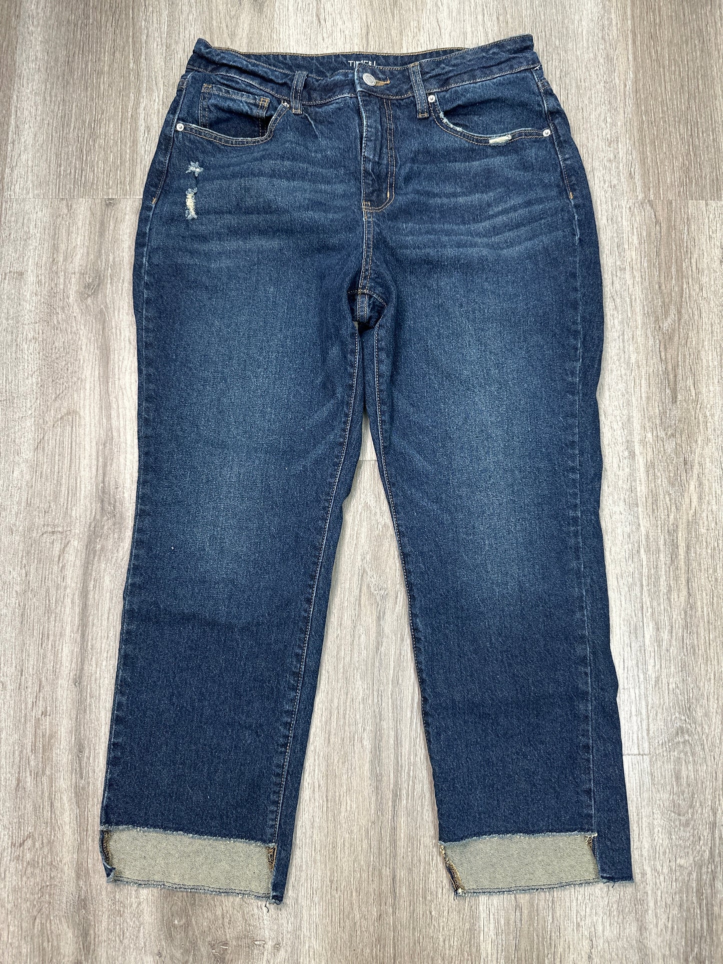 Jeans Straight By Time And Tru In Blue Denim, Size: 12