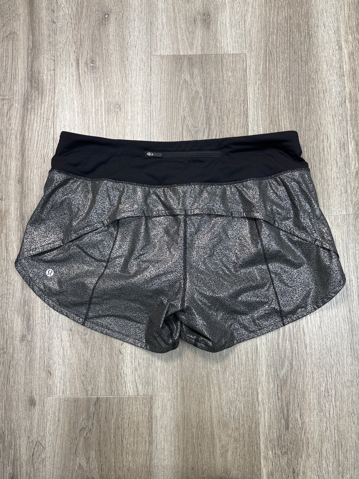 Athletic Shorts By Lululemon In Black & Grey, Size: M