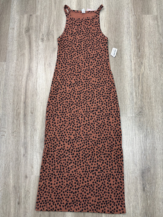 Dress Casual Midi By Old Navy In Brown, Size: S