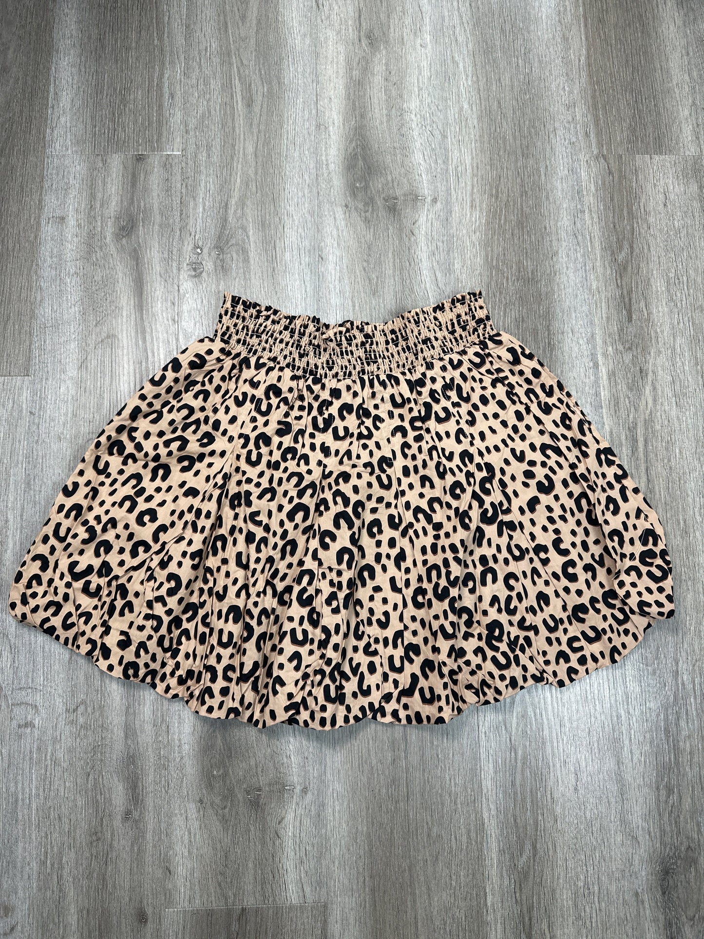 Skirt Mini & Short By BURU In Leopard Print, Size: 1x