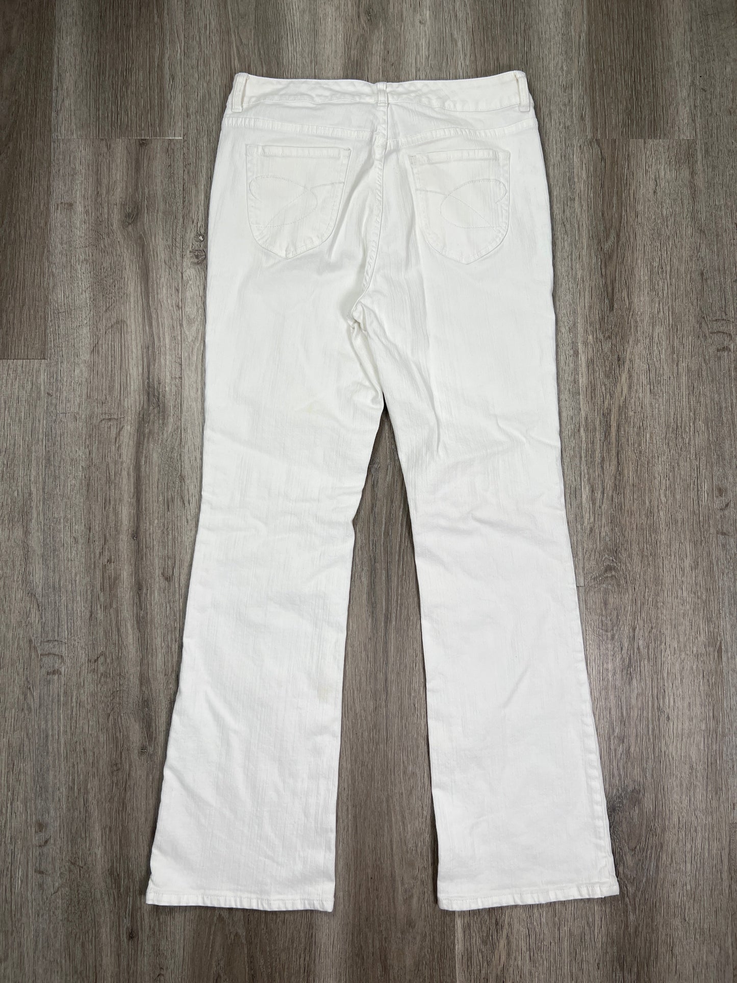 White Denim Jeans Boot Cut Chicos, Size 14