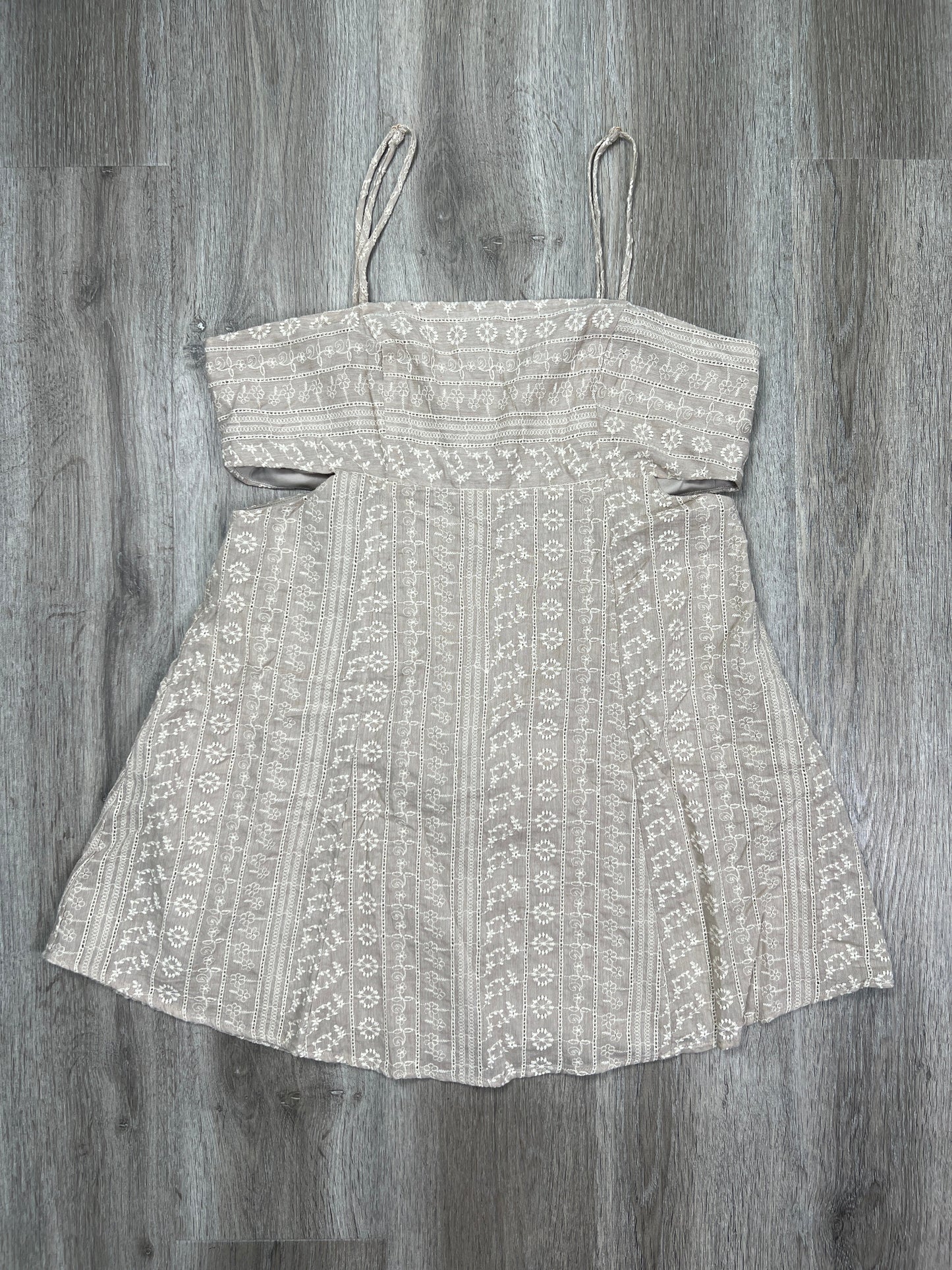 Brown & Cream Dress Casual Short Altard State, Size Xl