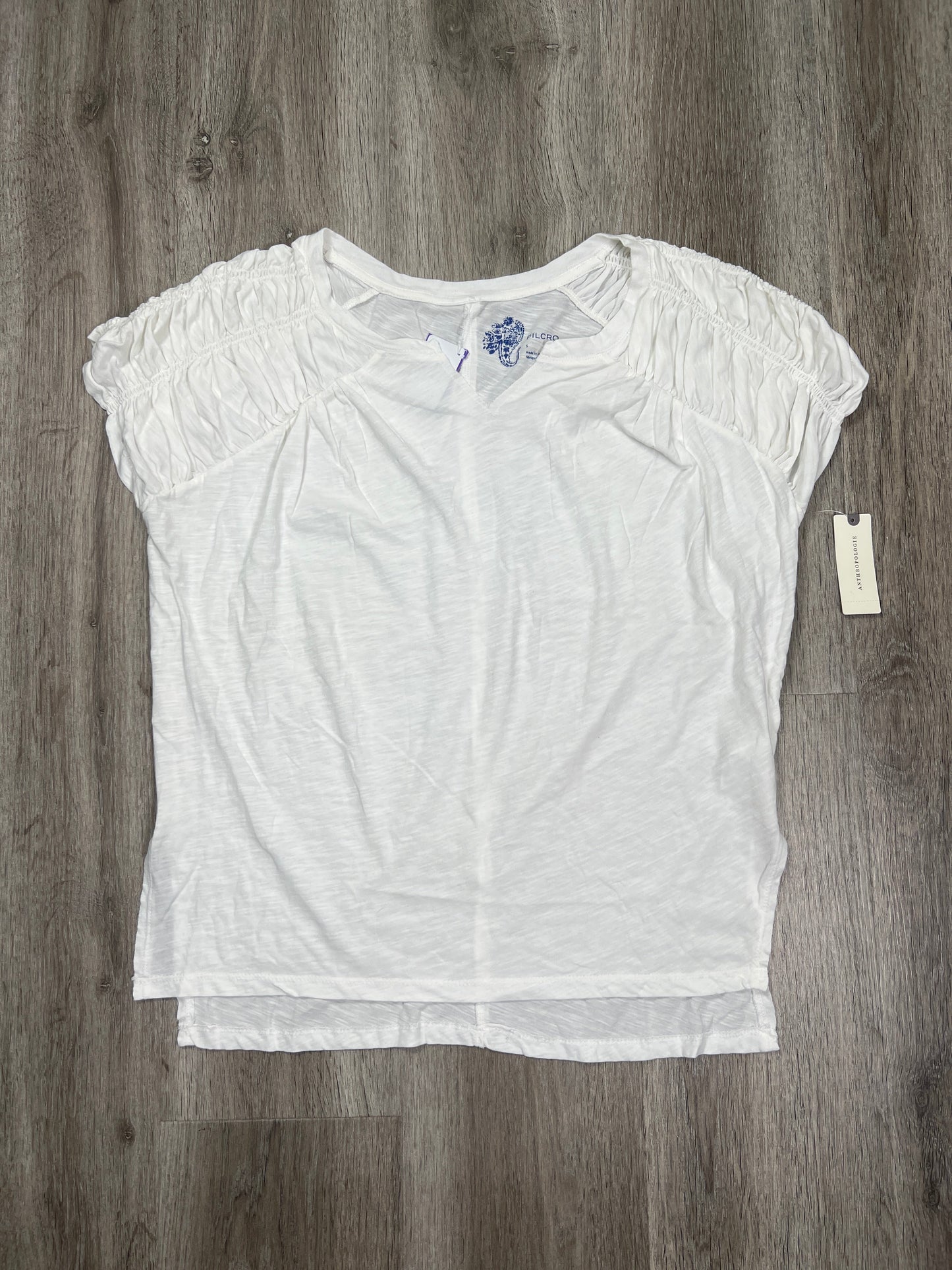 White Top Short Sleeve Pilcro, Size S