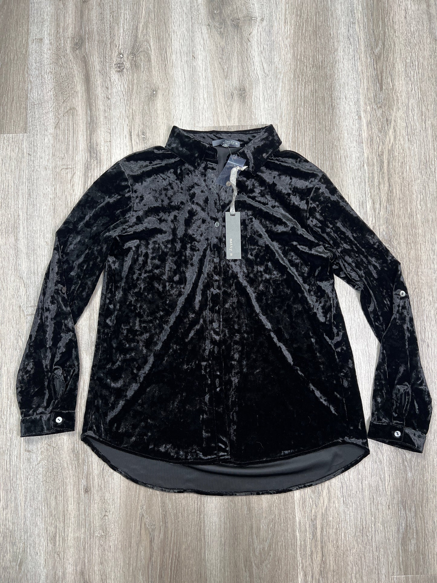 Black Blouse Long Sleeve Matty M, Size M